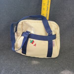 TLC‎ Kanvas Brown Orange Stripe Book Tote Purse Over the Shoulder Straps